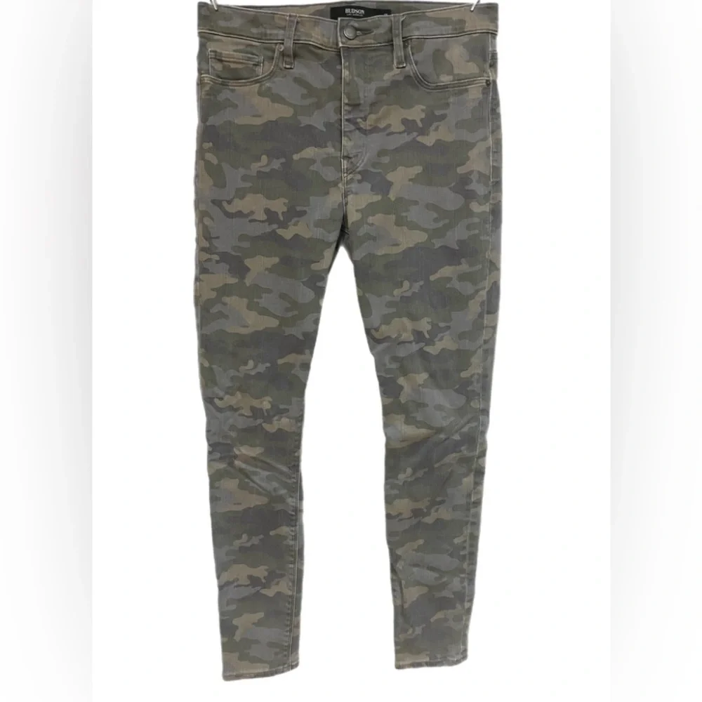 Hudson Camo Skinny Jean Pants Barbara Size 28, 11” High Rise